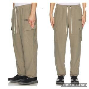 Whitespace Apres Polar Fleece Cargo Pocket Pants Fog Khaki Mens Large